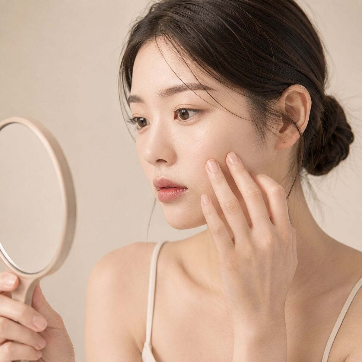 기존 필러의 뭉침·이동·과교정 위치를 확인하는 도식