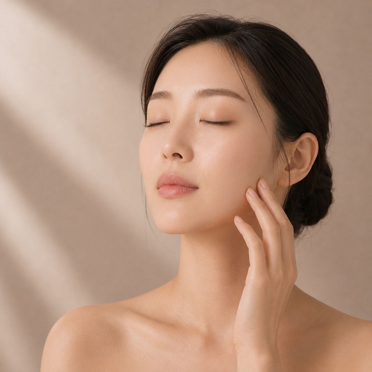 수분층·콜라겐층·장벽을 나눠 보여주는 피부 단면 도식