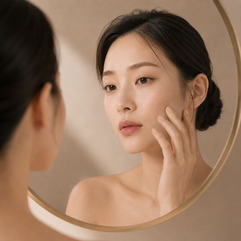 피부 맵 — 피부결·모공·잔주름·속건조 도식