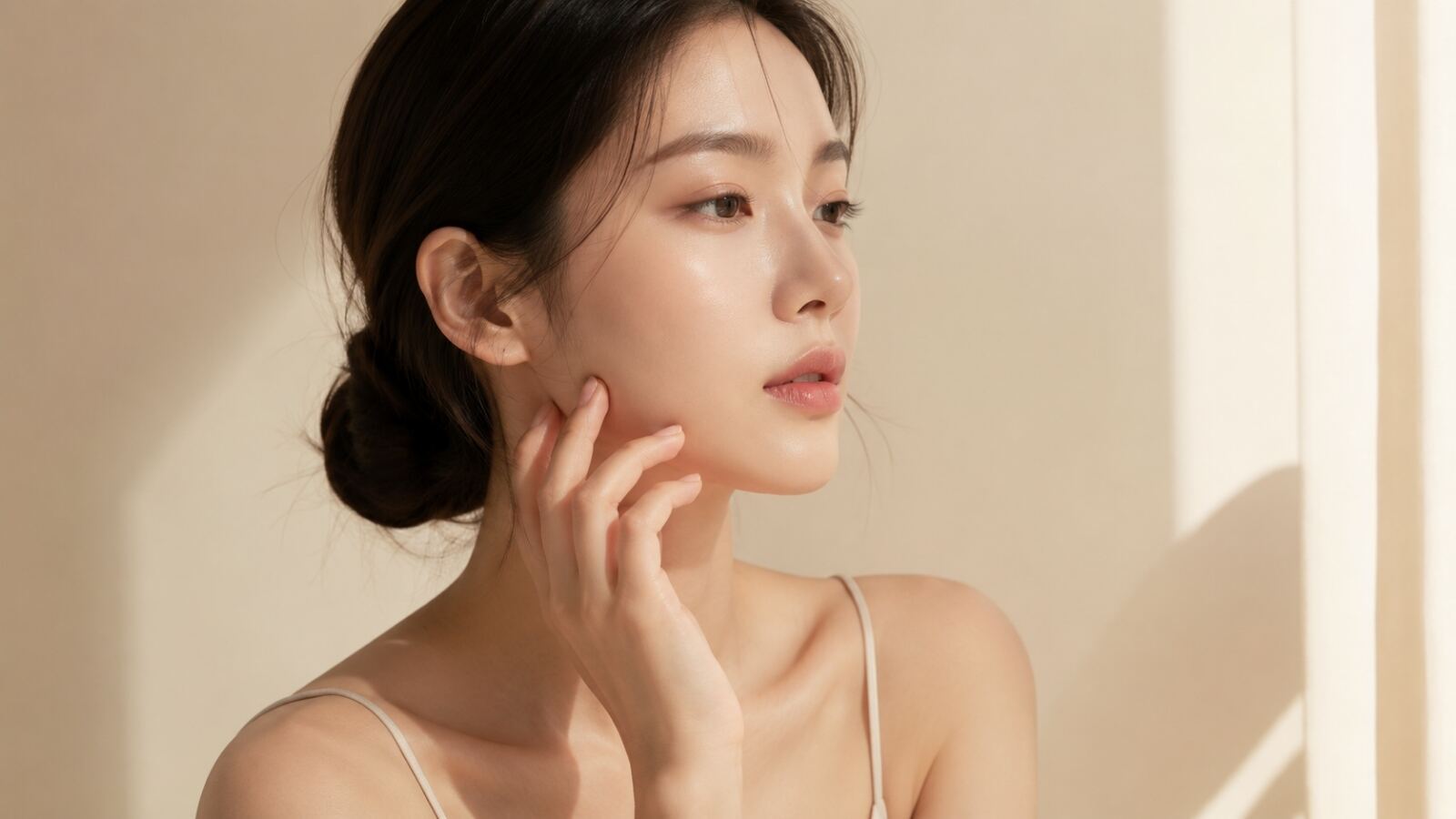 얼굴의 꺼짐 부위와 빛·그림자 방향을 보여주는 비주얼