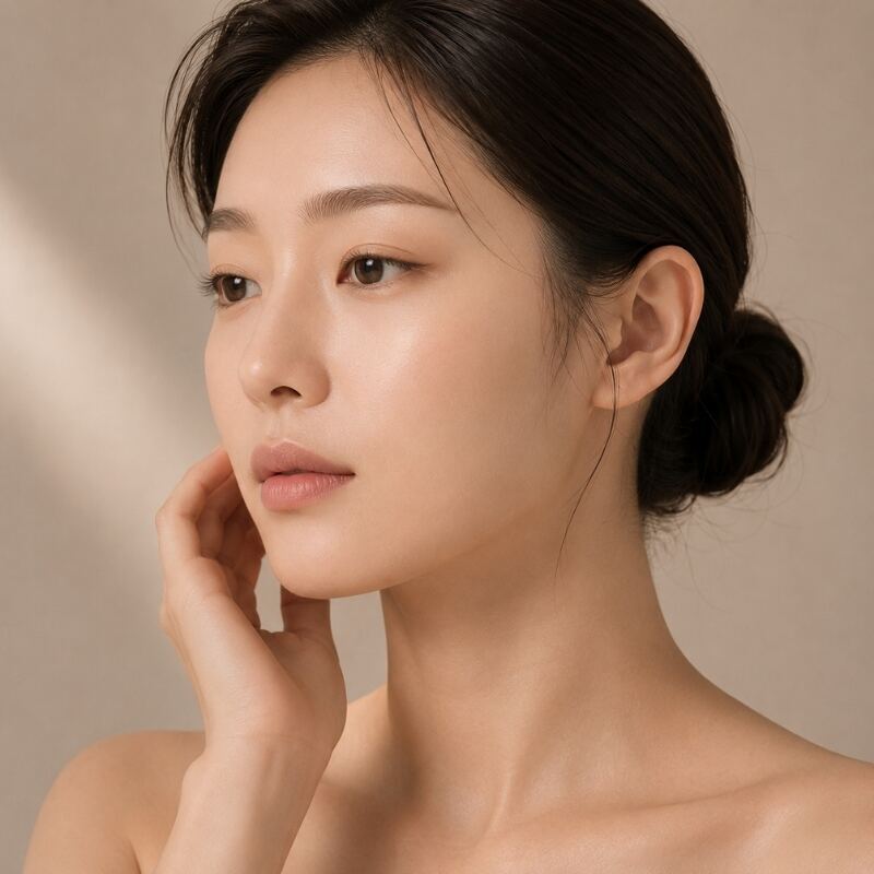 주름 얼굴 맵 — 미간·이마·눈가·입가 부위 도식